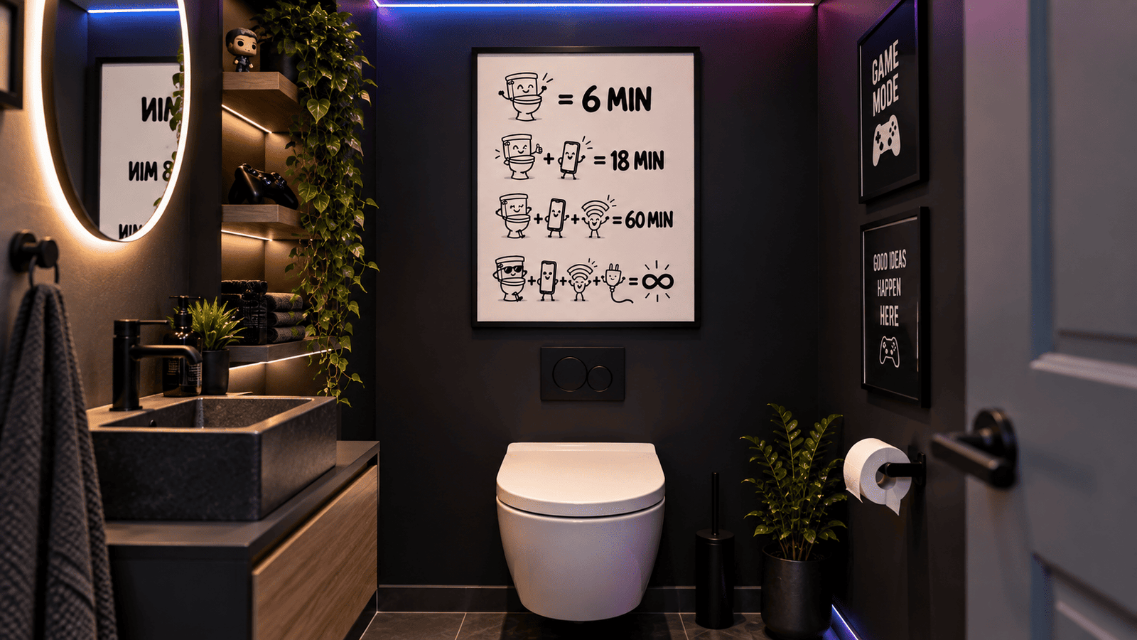 Toilet Time Math Wall Art - Image 2