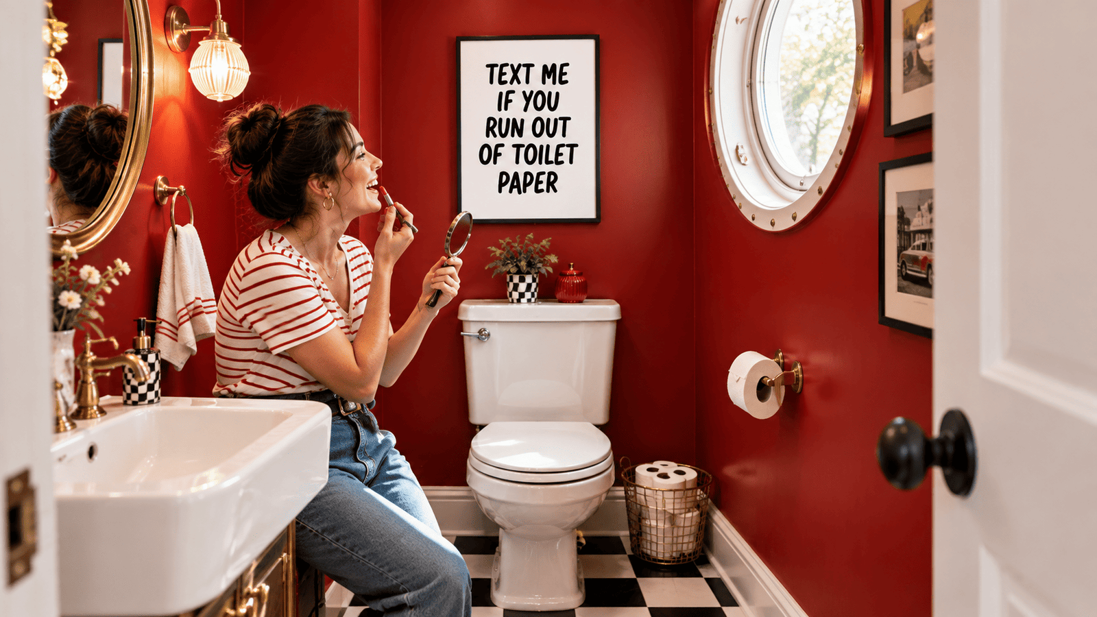 Text Me Toilet Paper Wall Art - Image 2