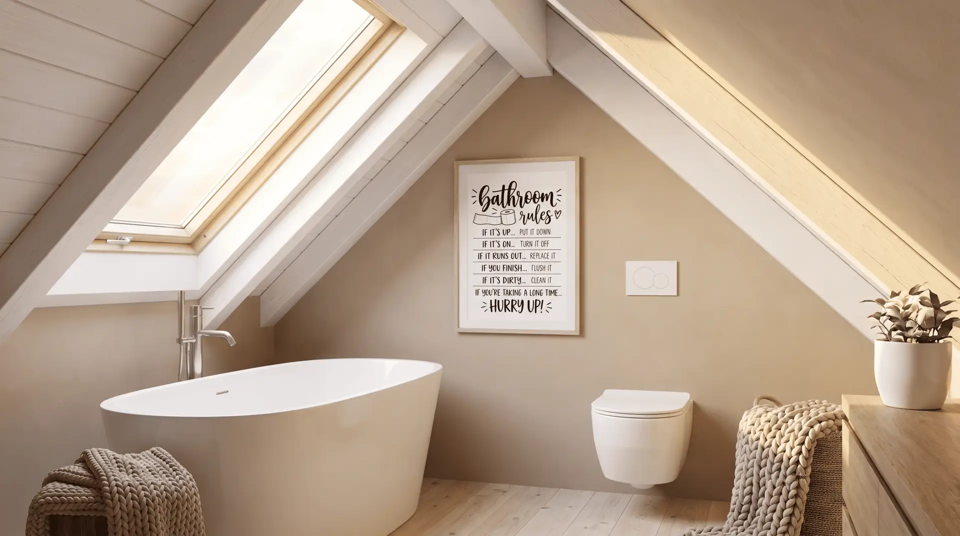Bathroom Rules Wall Art - Image 2