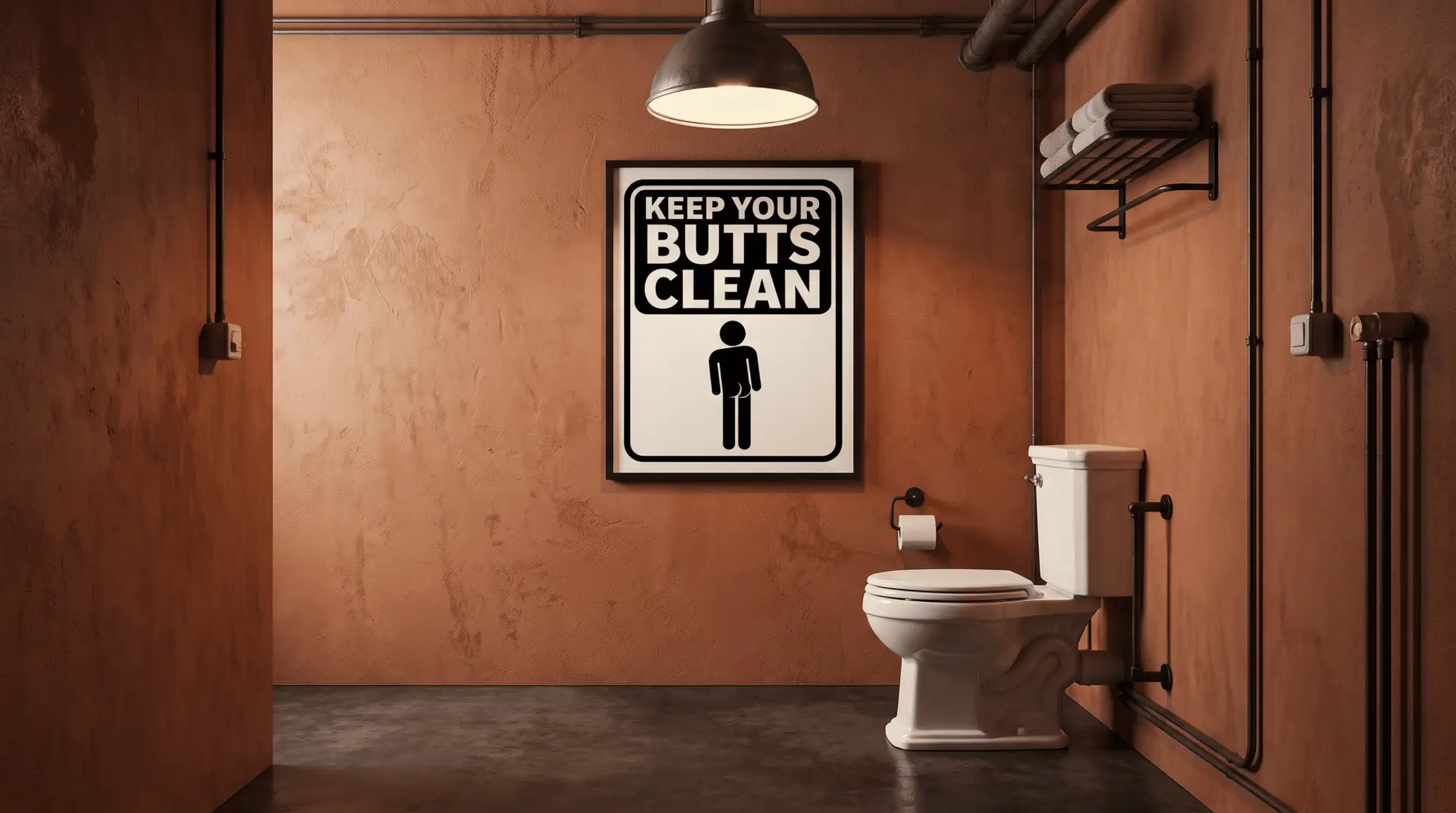Keep Your Butts Clean Wall Art - Image 2