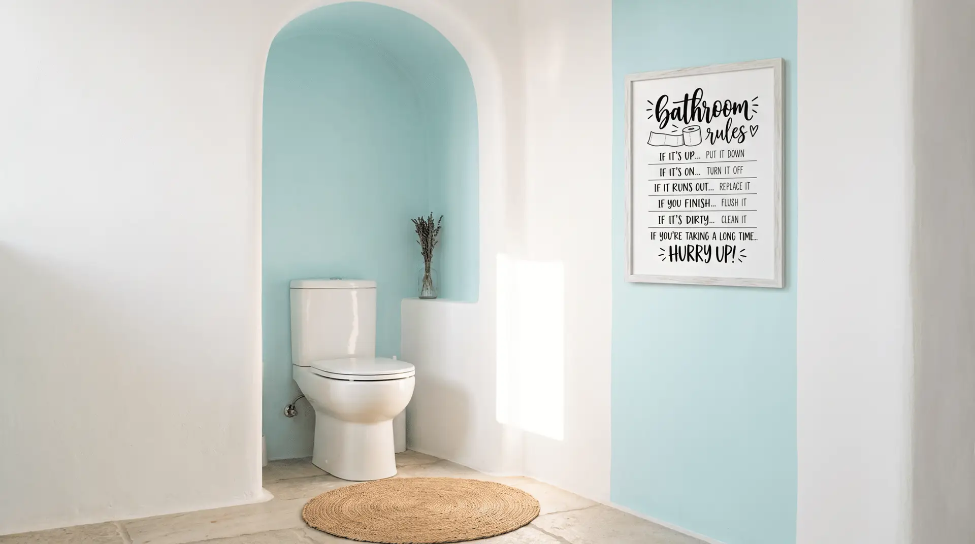 Bathroom Rules Wall Art - Image 6