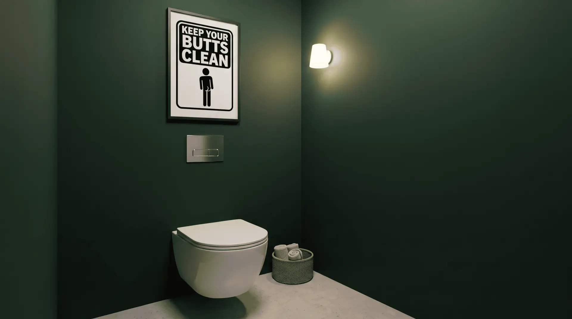 Keep Your Butts Clean Wall Art - Image 6