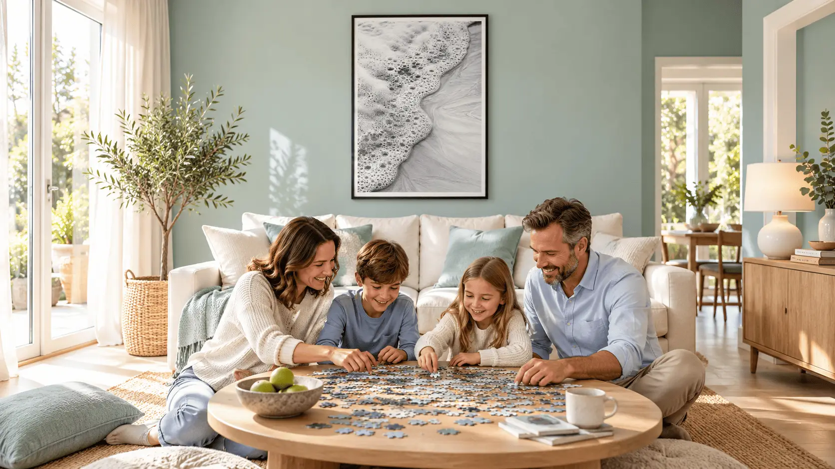 Sea Foam Shoreline Wall Art - Image 2
