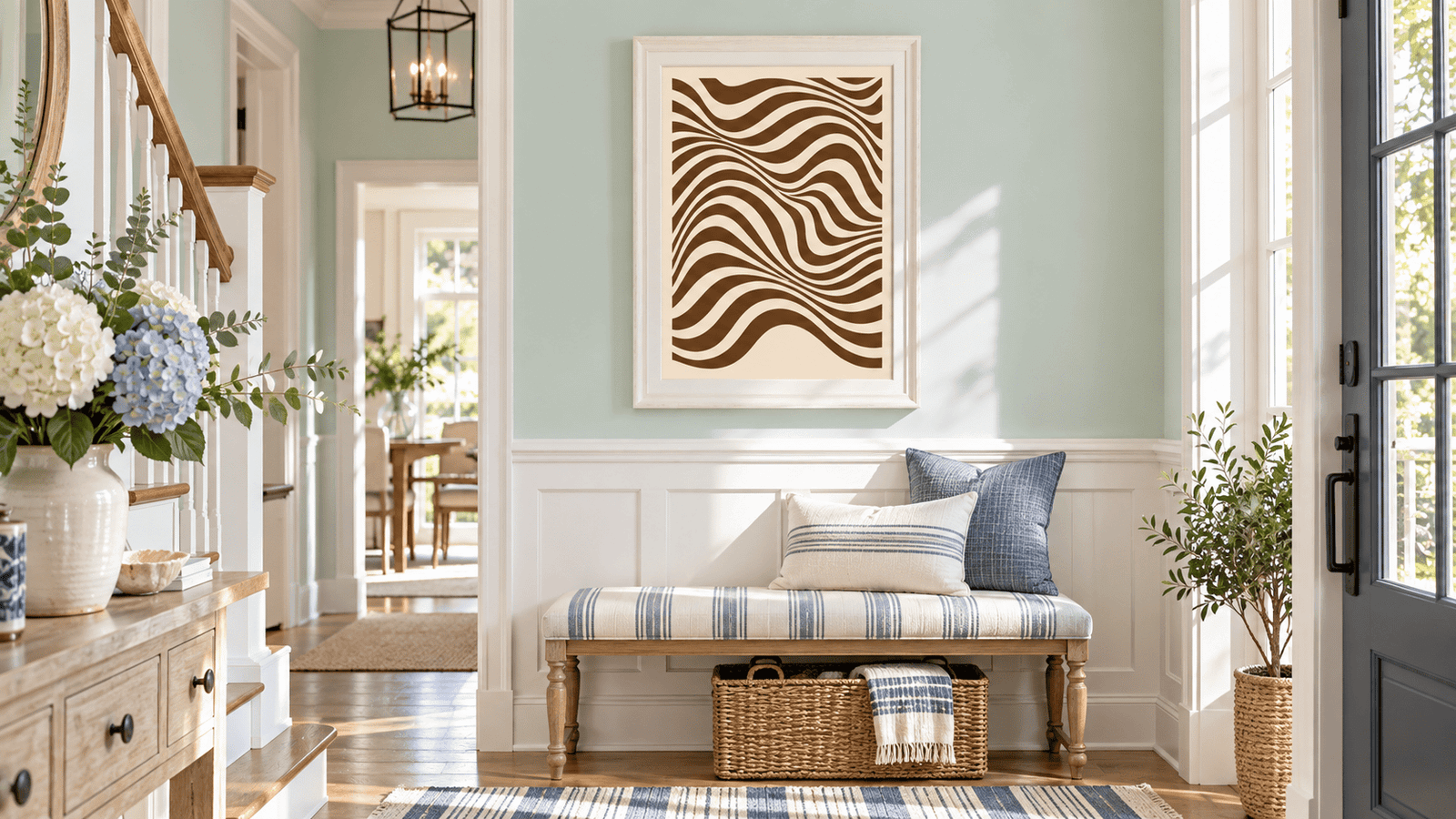 Retro Wavy Lines Wall Art - Image 5