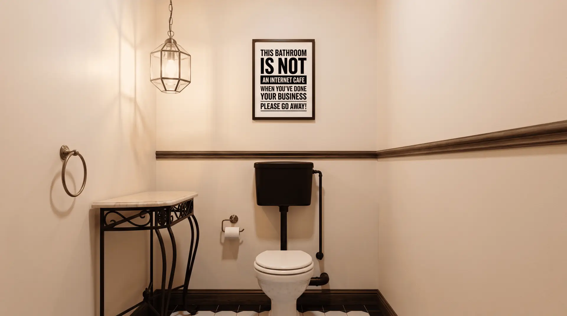 This Bathroom Is Not An Internet Cafe Wall Art - Image 2