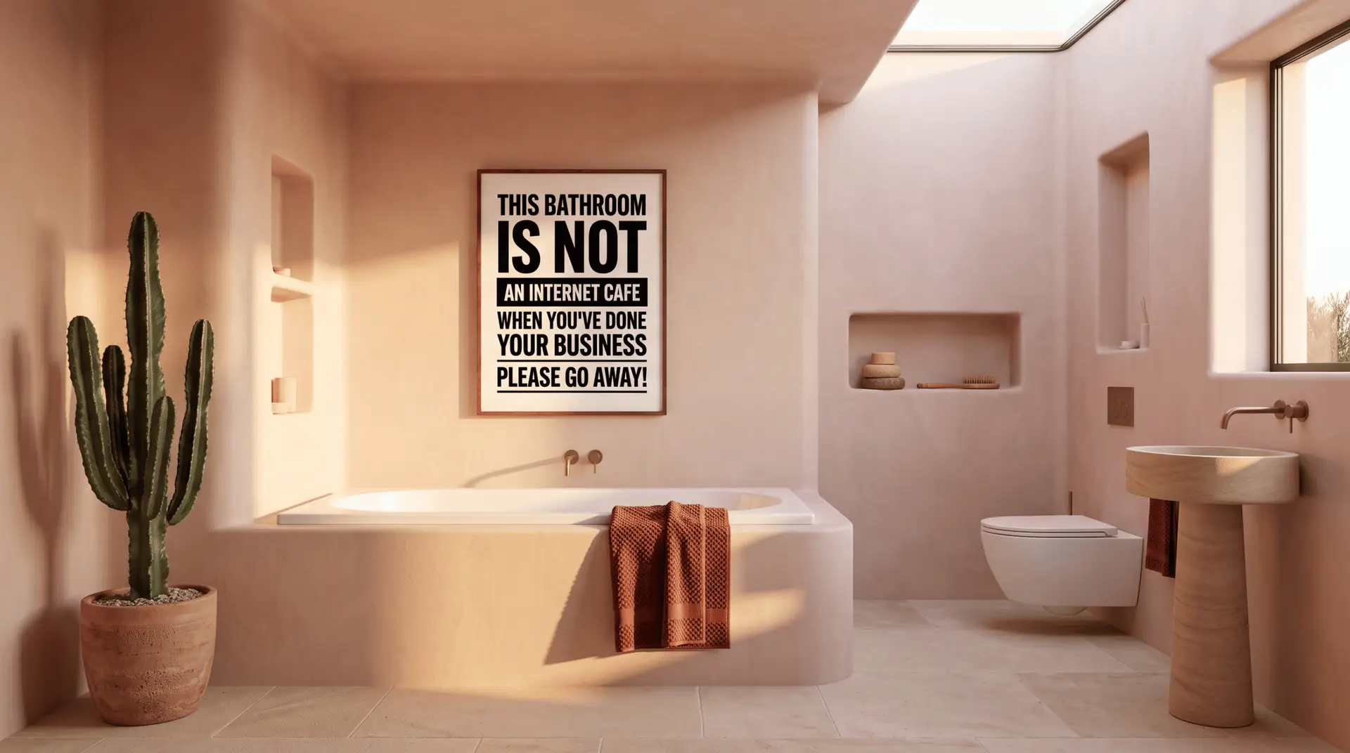 This Bathroom Is Not An Internet Cafe Wall Art - Image 3