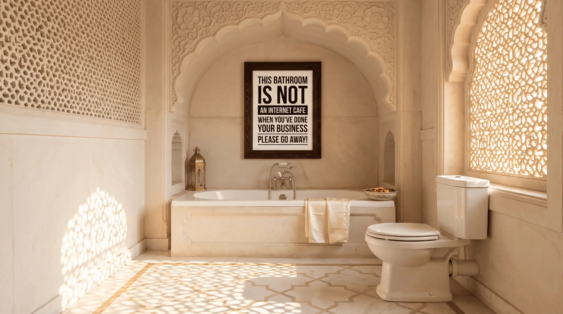 This Bathroom Is Not An Internet Cafe Wall Art - Image 4