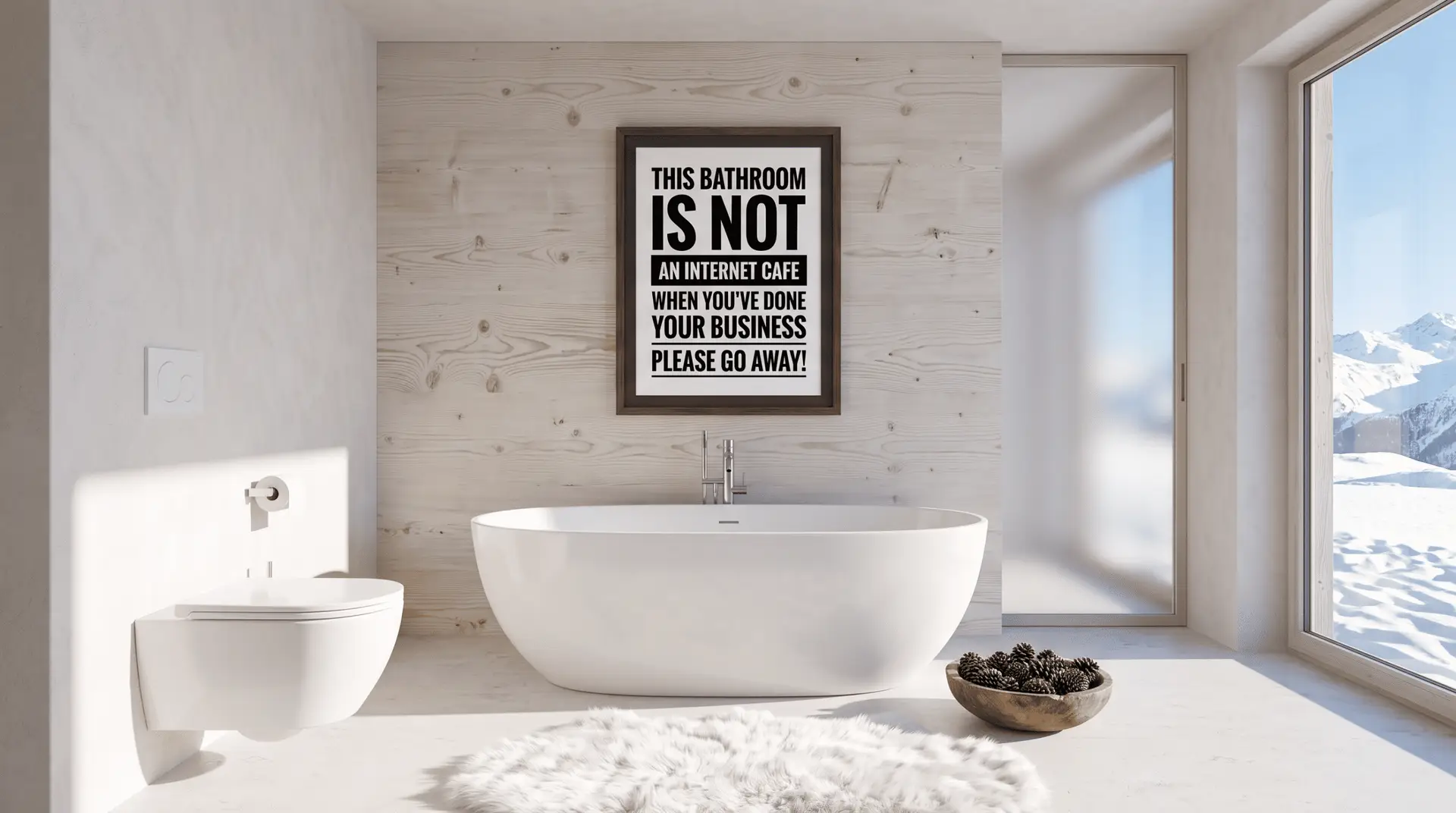 This Bathroom Is Not An Internet Cafe Wall Art - Image 5