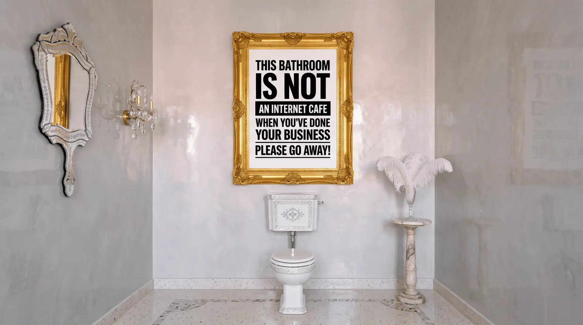 This Bathroom Is Not An Internet Cafe Wall Art - Image 6