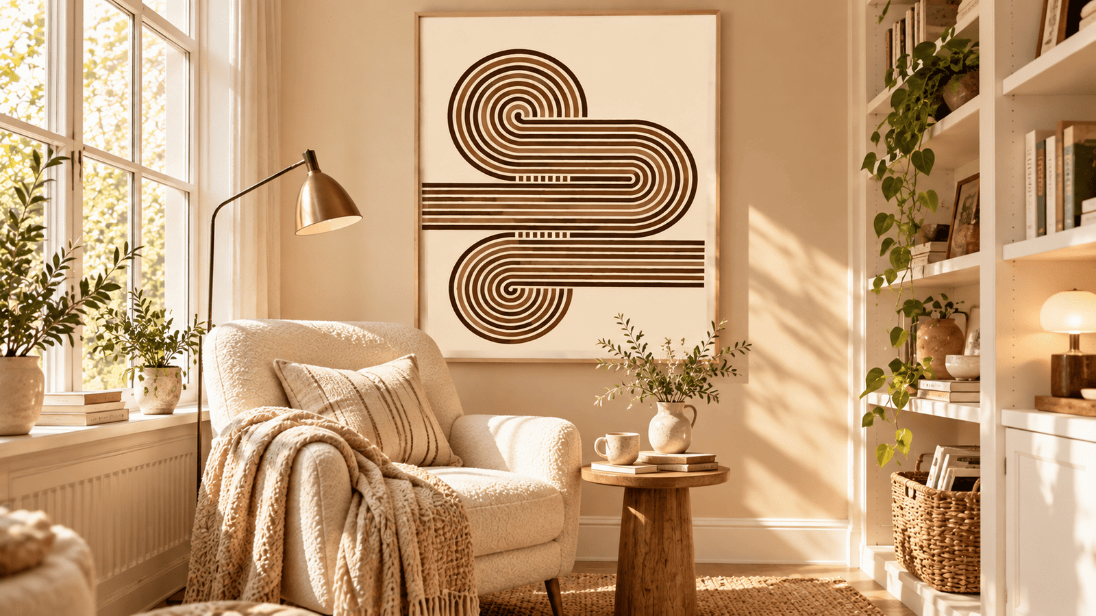 Terracotta Double Spiral Wall Art - Image 3